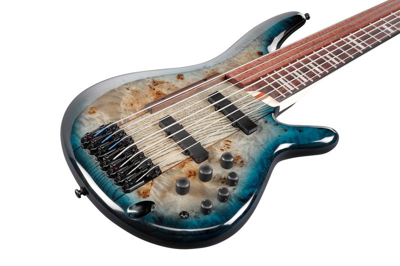Ibanez SRAS7-CBS Ibanez elbas med hardcase, 7-str. Ashula Fretted/Fretless