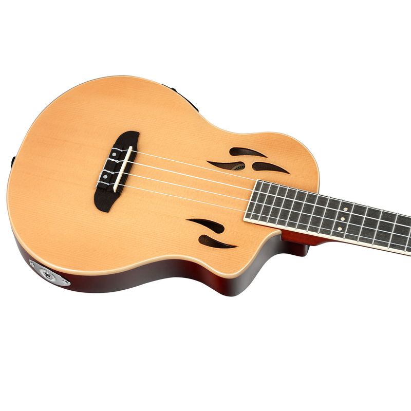 Ortega RTPS-U-NAT Tenor ukulele med mik, Tourplayer