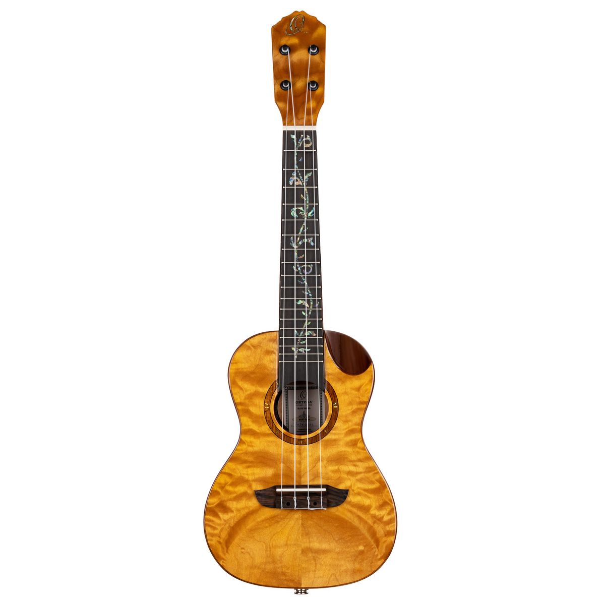 Ortega RUET-QMA Concert ukulele m.mik, o gigbag, Elite, Quilted Maple
