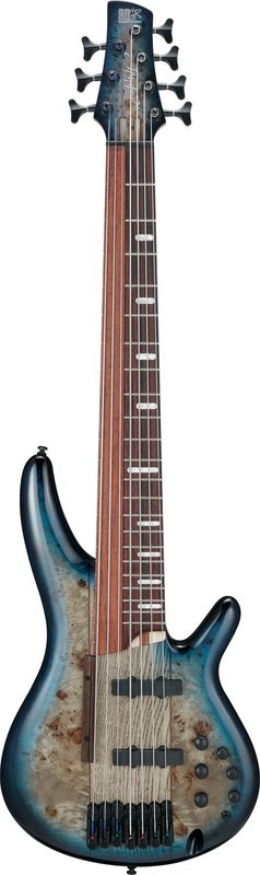 Ibanez SRAS7-CBS Ibanez elbas med hardcase, 7-str. Ashula Fretted/Fretless