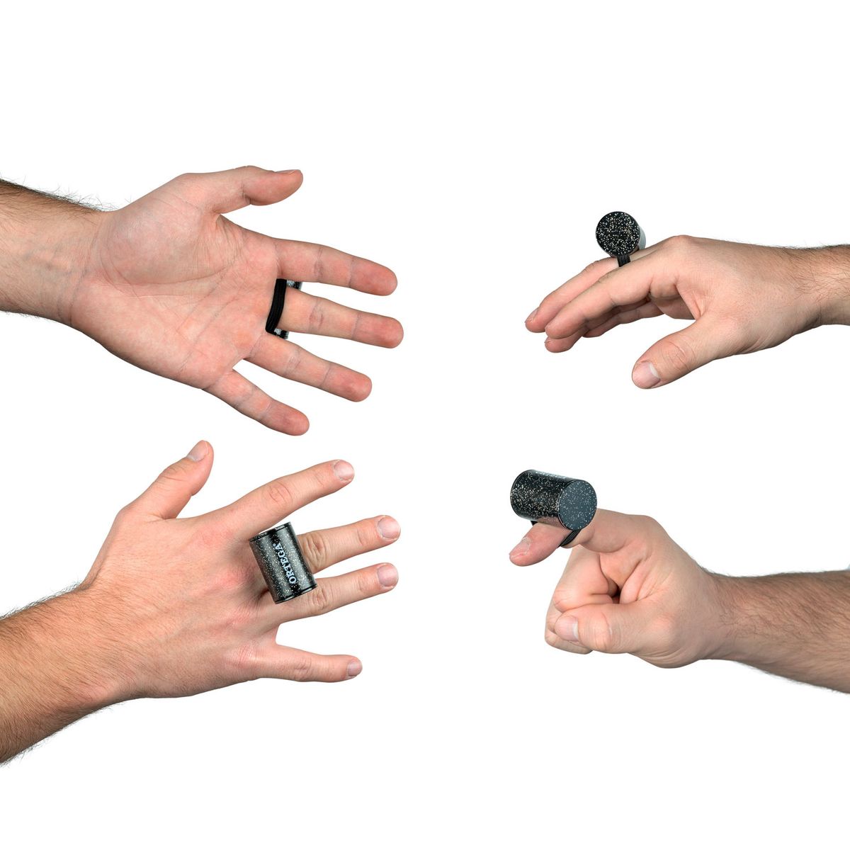 Ortega OFS-BKS Plastic Finger Shaker, Black Sparkle