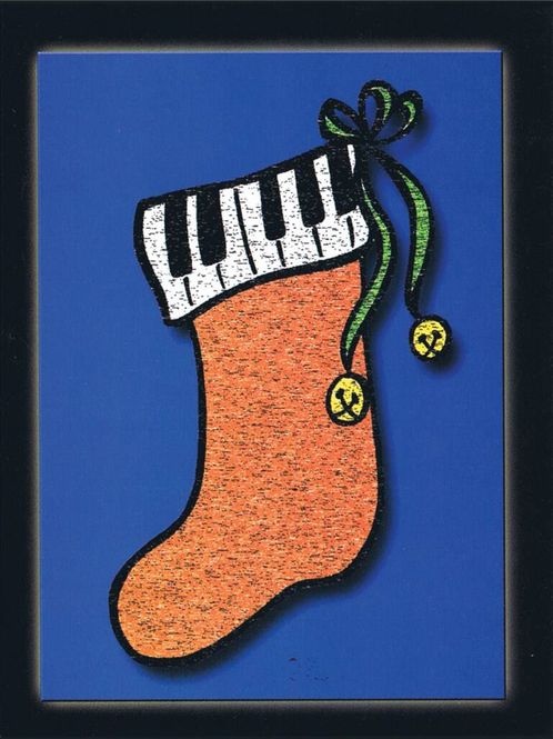 Hovedbilde Keyboard Christmas Stocking Card