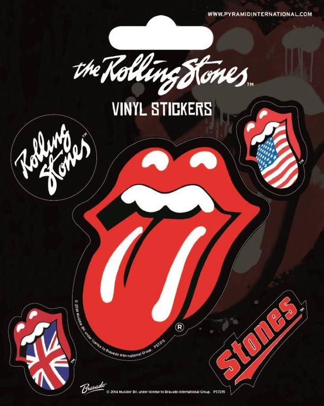 Official Vinyl Sticker Set 5 Pack Rolling Stones
