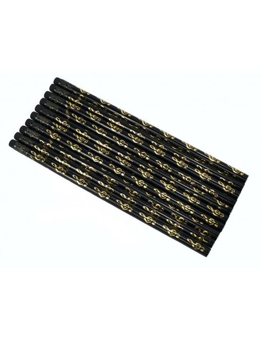 Hovedbilde Pencil g-clef black/golden 10 pcs / set