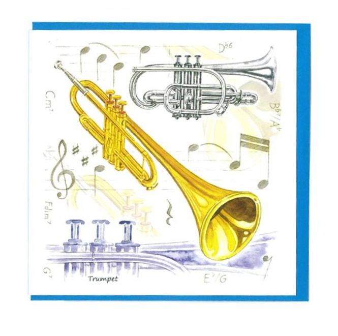 Hovedbilde Notelets Pack Of Five - Trumpet Design