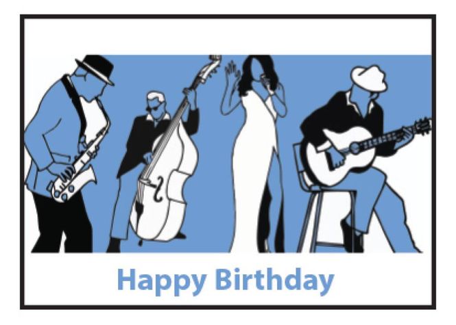 Hovedbilde Blues Happy Birthday Card