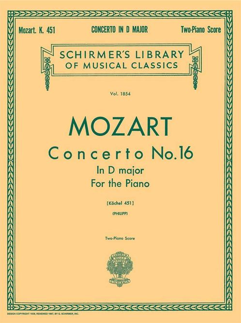 Hovedbilde Wolfgang Amadeus Mozart - Concerto No. 16 in D, K.451
