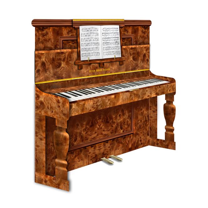 Hovedbilde 3D Card Upright Walnut Piano
