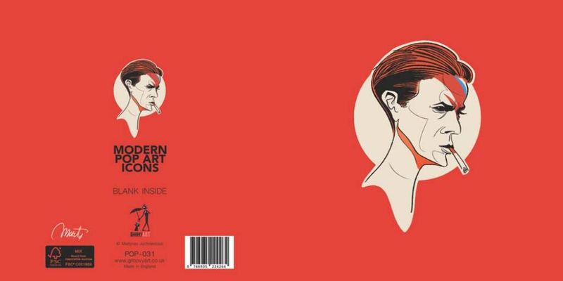 Pop Art Icons David Bowie Card