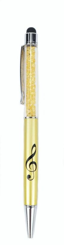 Stylus pen g-clef gold/crystal