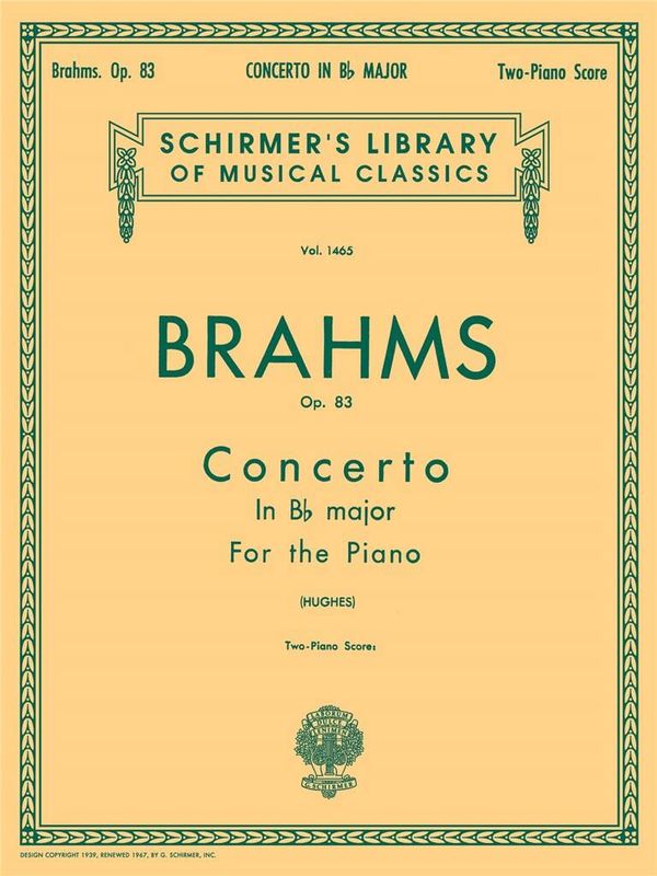 Johannes Brahms - Concerto No. 2 in Bb, Op. 83