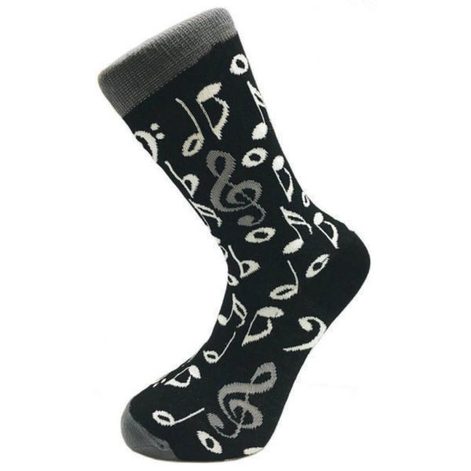 Hovedbilde Socks Grey & White Music Notation