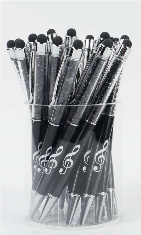 Stylus pen g-clef black/crystal