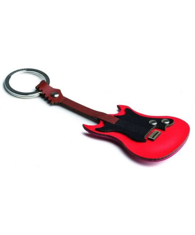 Electric Guitar Leather Keyring