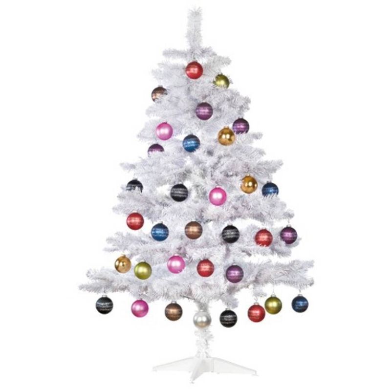 Postcard Christmas tree white (10 pcs)