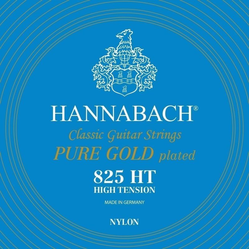 Hannabach Strings for classic guitar Serie 825 High tension specialized gold plated A5w