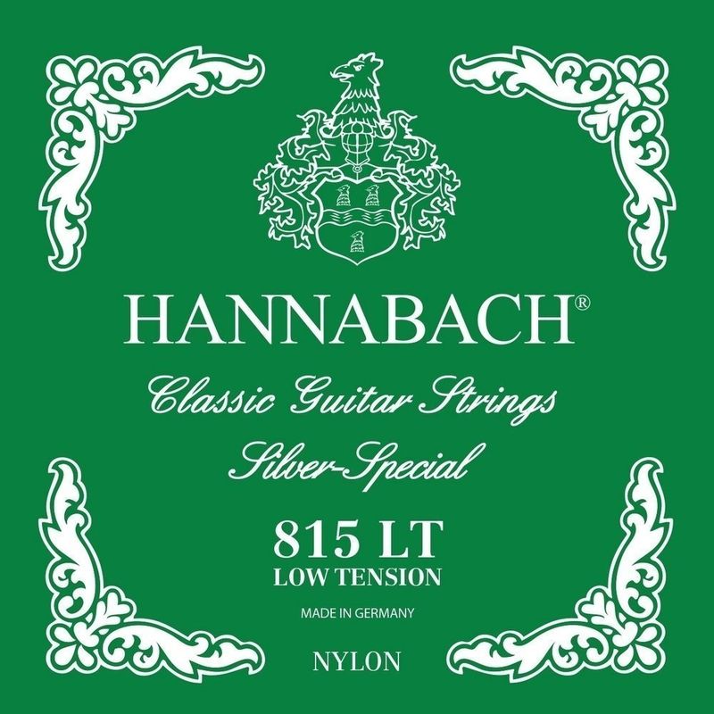 Hannabach Strings for classic guitar Serie 815 Low tension Silver special Set of 3 treble