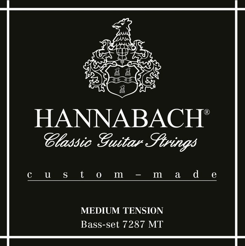 Hannabach Strings for classic guitar Series 728 Medium Tension Custom Made 3er Bass medium