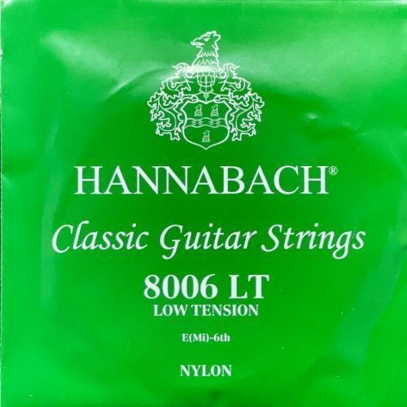 Hannabach Strings for classic guitar Serie 800 Low tension Silver plated E6w
