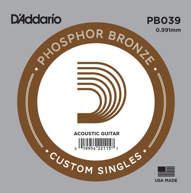 Hovedbilde D'Addario PB039 Gitarsträng Phosphor Bronze Wound ...