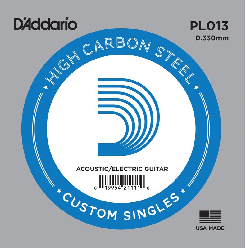 D'Addario PL013 Gitarsträng Electric/Acoustic Plain Steel 013