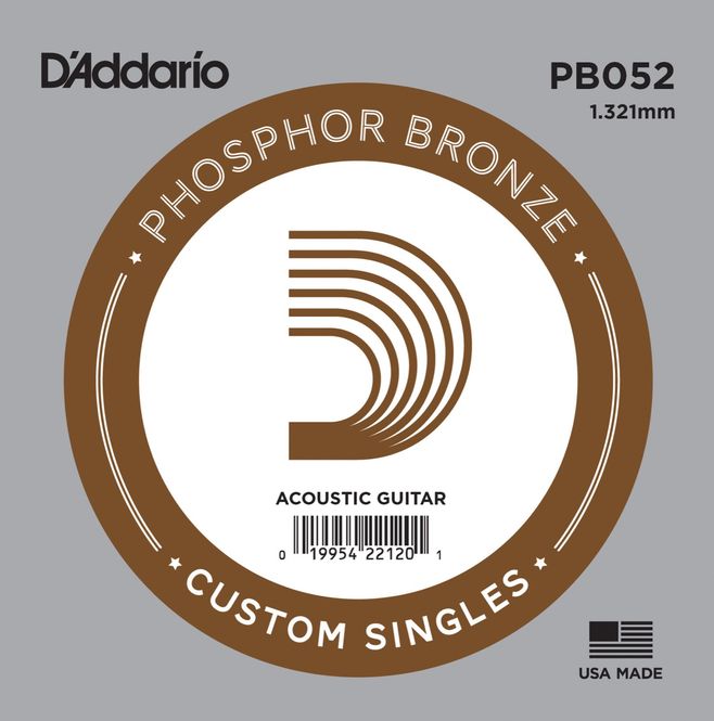 Hovedbilde D'Addario PB052 Gitarsträng Phosphor Bronze Wound 052