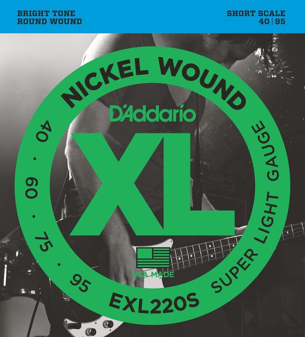 Hovedbilde D'Addario EXL220S Strängset Elbas Nickel Wound 040 - 095 (Short Scale)