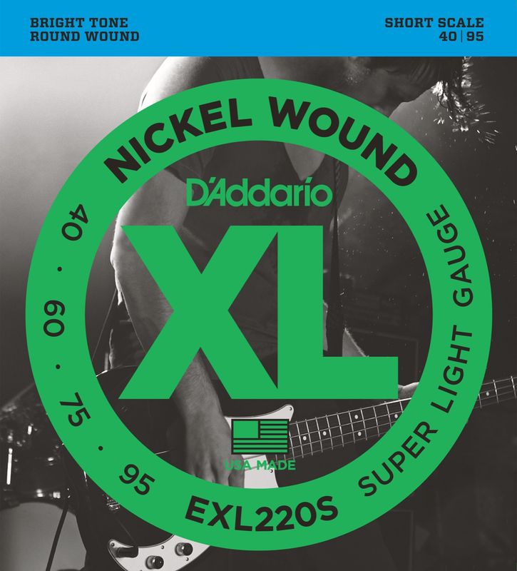 D'Addario EXL220S Strängset Elbas Nickel Wound 040 - 095 (Short Scale)
