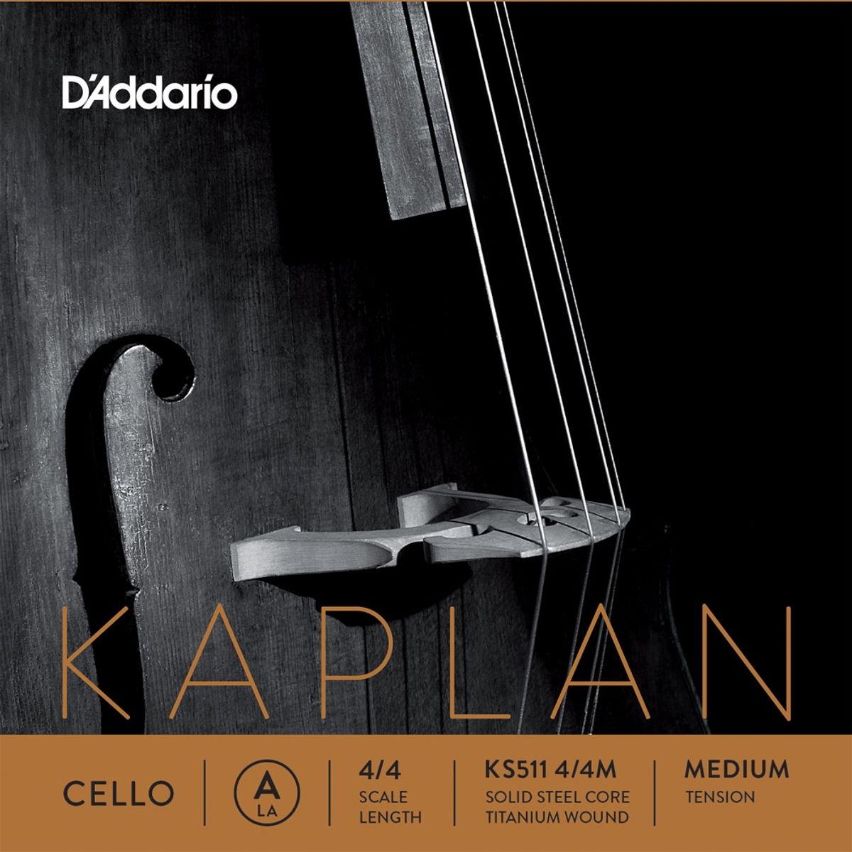 Daddario Orchestral KS511 4/4M Kaplan Solution Cello A 4/4 /Medium Tension