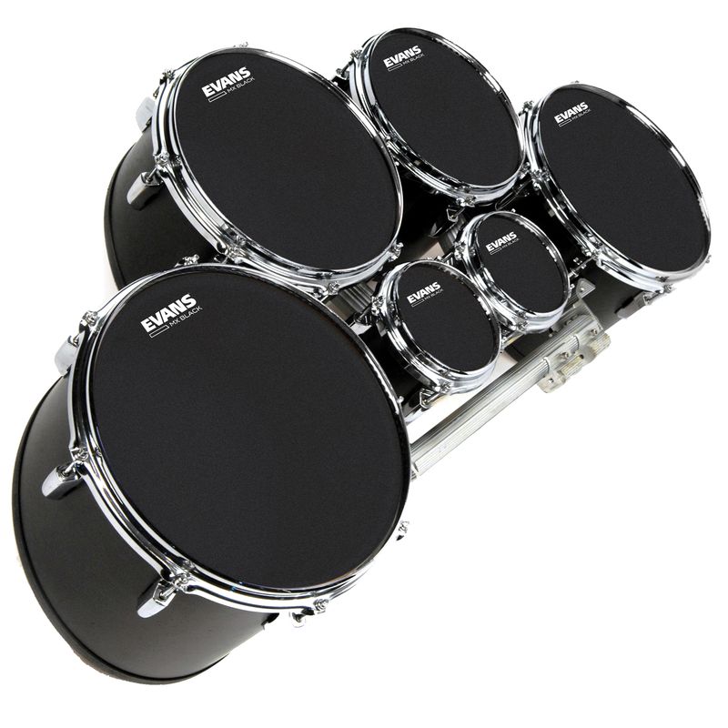 Evans TT08MXB Pukskinn MX Black Marching Tenor 8''