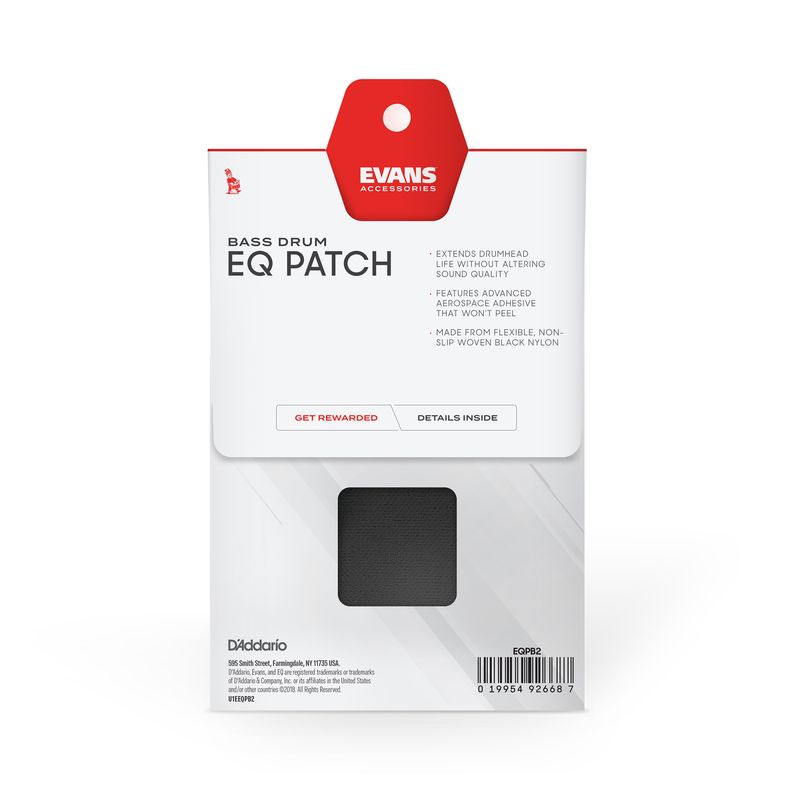 Evans EQPB2 Double Bass Drum Patch, Black