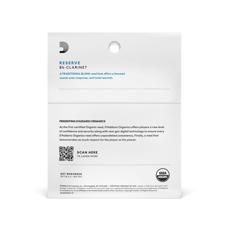 D'Addario ODCR0325 Org. Reserve Bb-klarinett 3-p 2.5