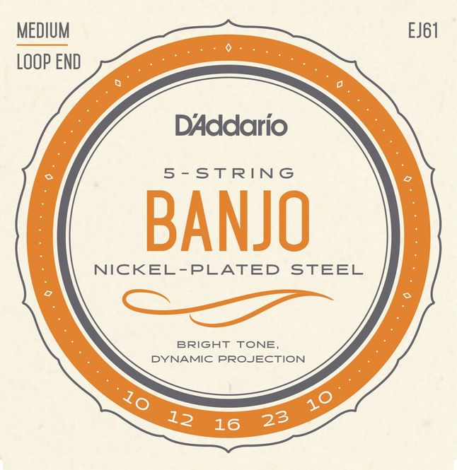 Hovedbilde D'Addario EJ61 Strängset 5-str. Banjo  Nickel ...