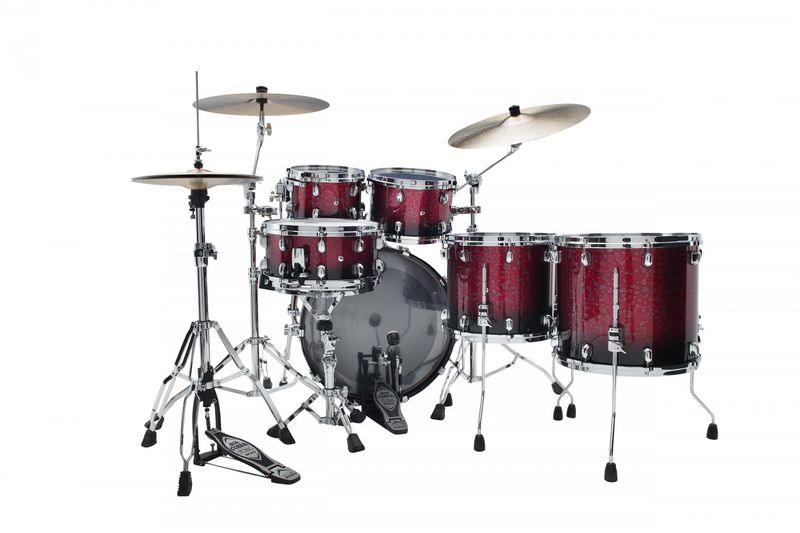 Tama WBS52RZS-MDR SC Walnut/Birch 5-shellkit (10,12,14,16,22),Molten Dark Raspberry Fade