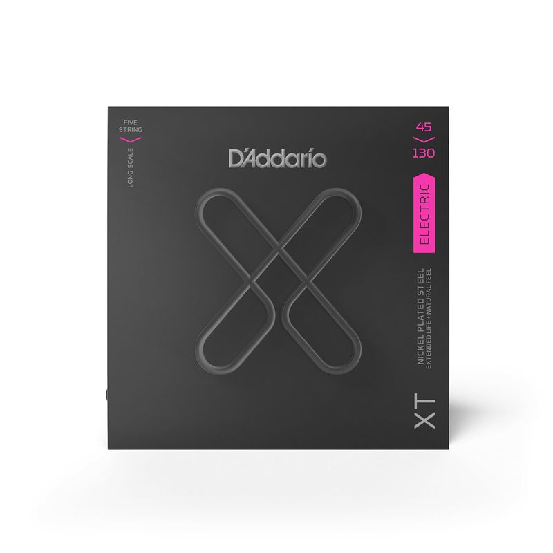 D'Addario XTB45130 Strängset Elbas XT Coated 045-130 (5-str) Long