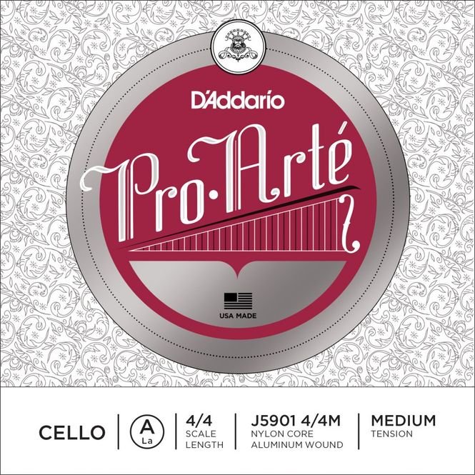 Hovedbilde Daddario Orchestral J5901 4/4M Pro Arte Cello A 4/4 /Medium Tension