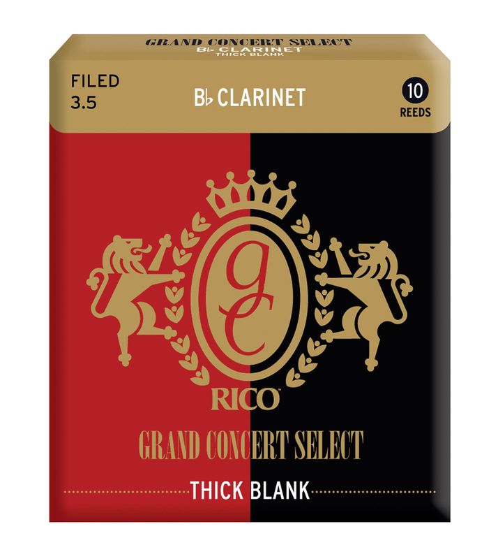D'Addario RGT10BCL350 Rörblad Grand Consert Select Bb-Klarinett Thick 10-p 3.5