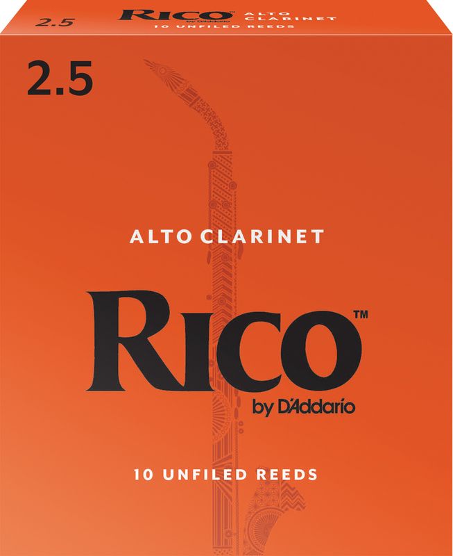 D'Addario RDA1025 Rörblad Rico Alt-klarinett 10-p. 2.5