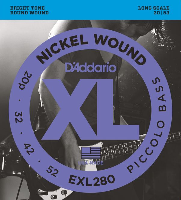 Hovedbilde D'Addario EXL280 Strängset Elbas Piccolo Nickel Wound 020-052