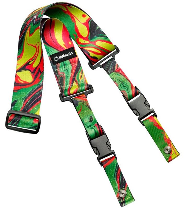 Dimarzio DD2241 2'' ClipLock Strap Nylon Steve Vai - Green Universe