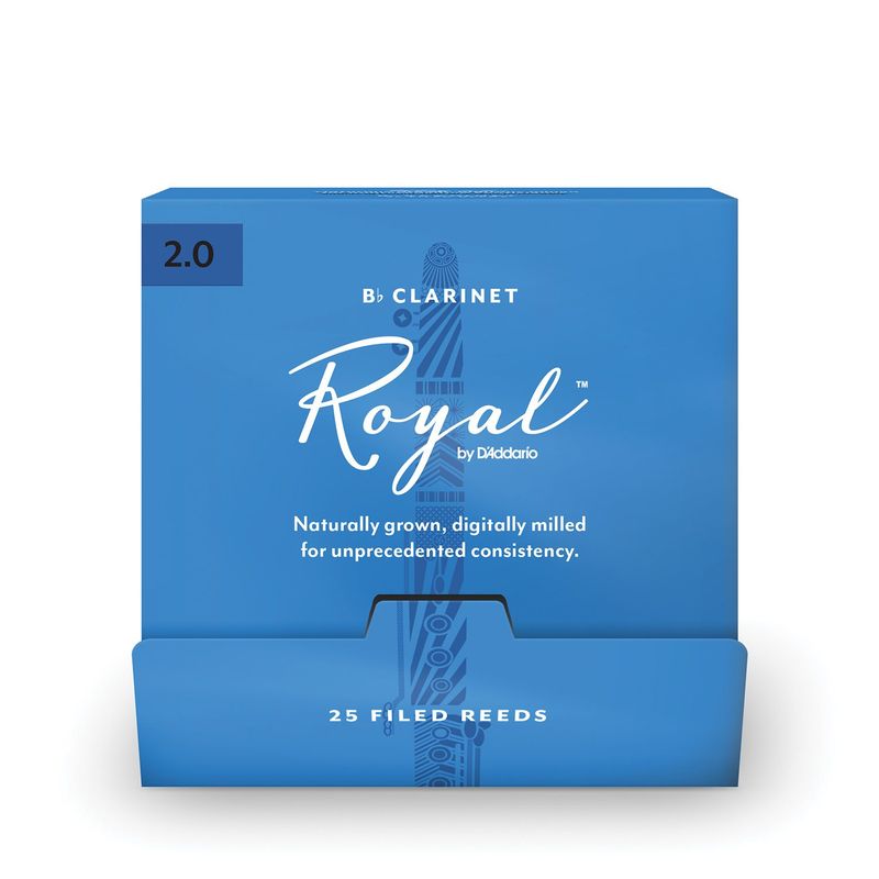 D'Addario RCB0120-B25 Rörblad Royal Bb-Klarinett. 25-p. 2.0 Sealed
