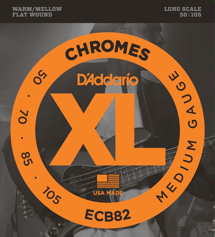 D'Addario ECB82 Strängset Elbas Flat Wound Chromes 050-105