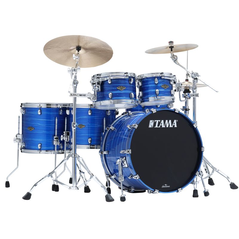 Tama WBS52RZS-LOR SC Walnut/Birch 5-shellkit (10,12,14,16,22), Lacquer Ocean Blue Ripple