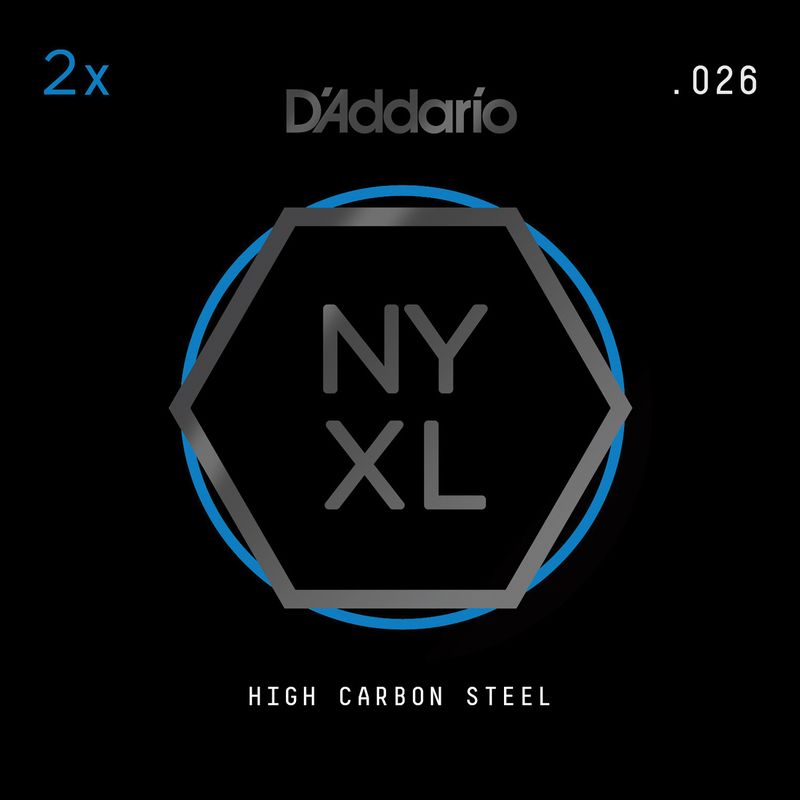 D'Addario NYPL026 Gitarsträng NYXL Plain 2-pack 026