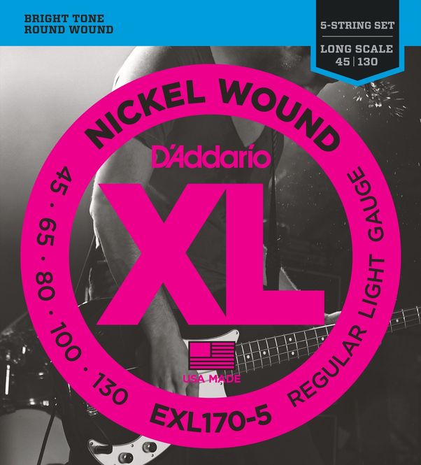 Hovedbilde D'Addario EXL170-5 Strängset Elbas Nickel Wound ...
