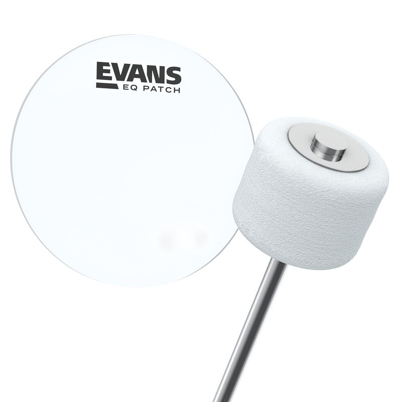 Evans EQPC1 Single Bass Drum Patch, Clear