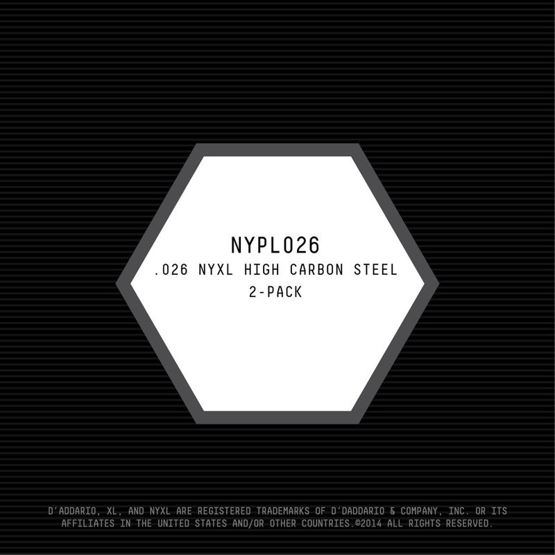 D'Addario NYPL026 Gitarsträng NYXL Plain 2-pack 026