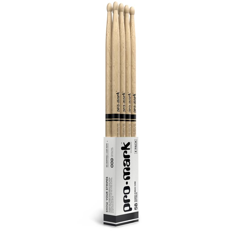 Promark PW5BW-4P Classic Attack, 5B, Oak, 4-pack, Oval tip