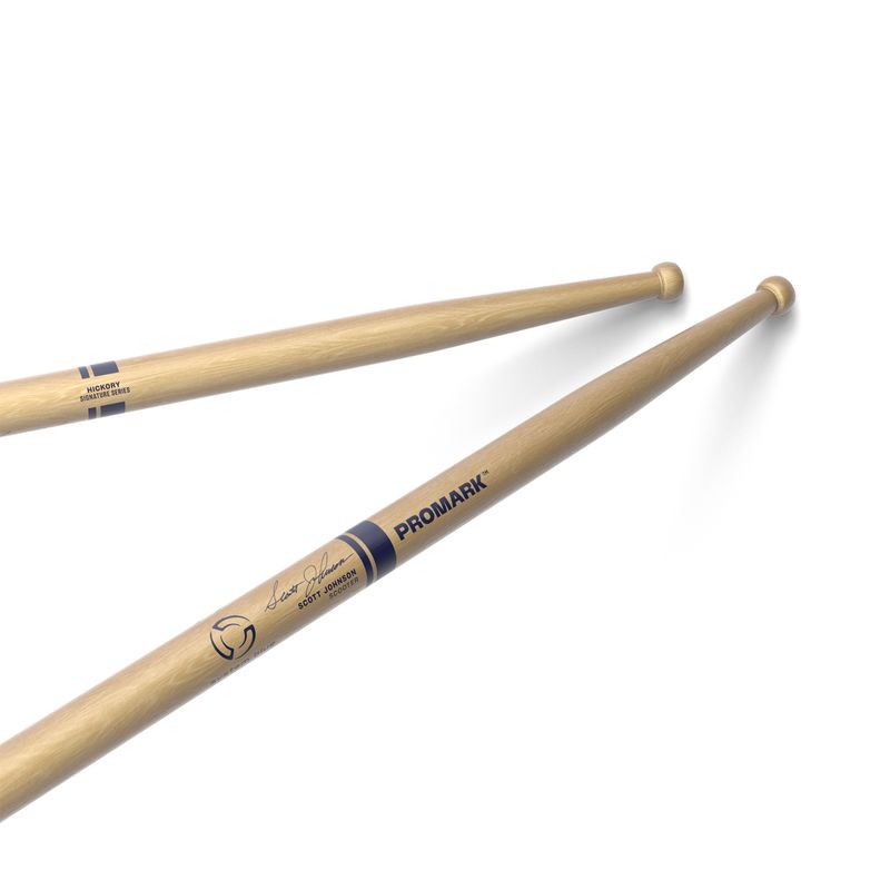 Promark TXDC27W Scott Johnson Scooter Signature, Hickory, Custom tip