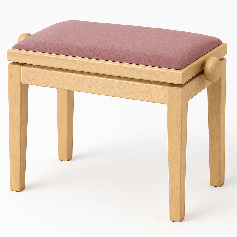 Hidrau BG1 Regulerbar Pianokrakk Natur Matt med Rosa sete i Velur